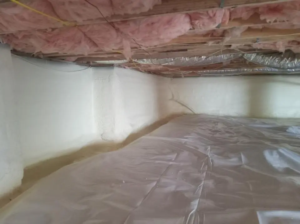 Crawl space encapsulation with closed-cell spray foam for Roof Waterproofing in Lower Merion